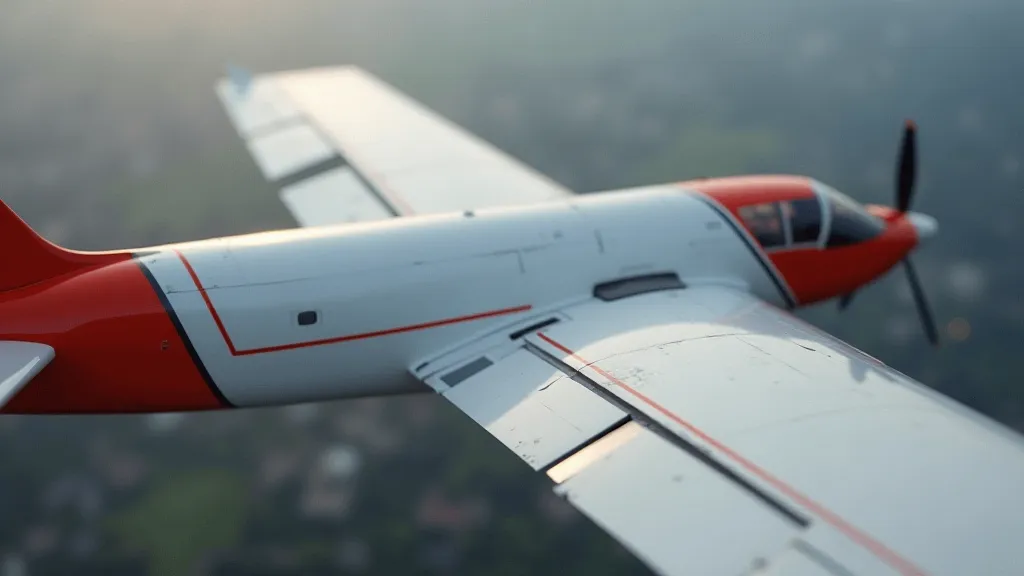 Close-up of RC airplane wing