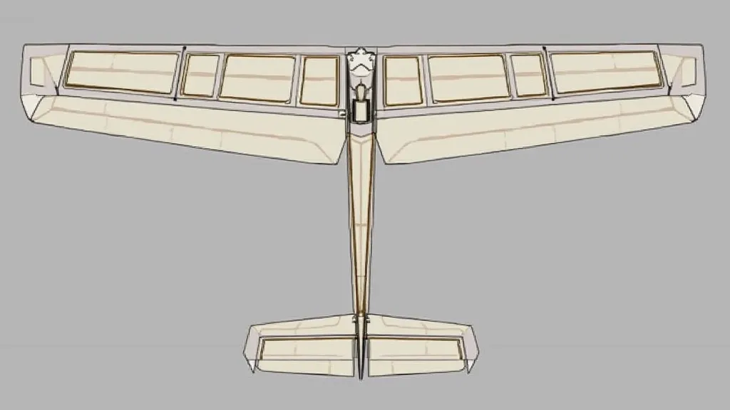 Completed tail assembly of an RC airplane