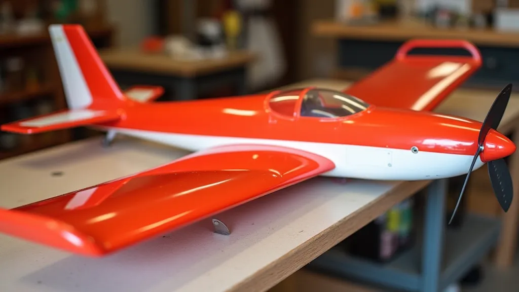 Finished RC airplane with a clean covering job