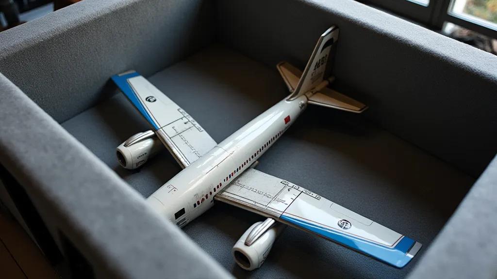 RC airplane in storage container