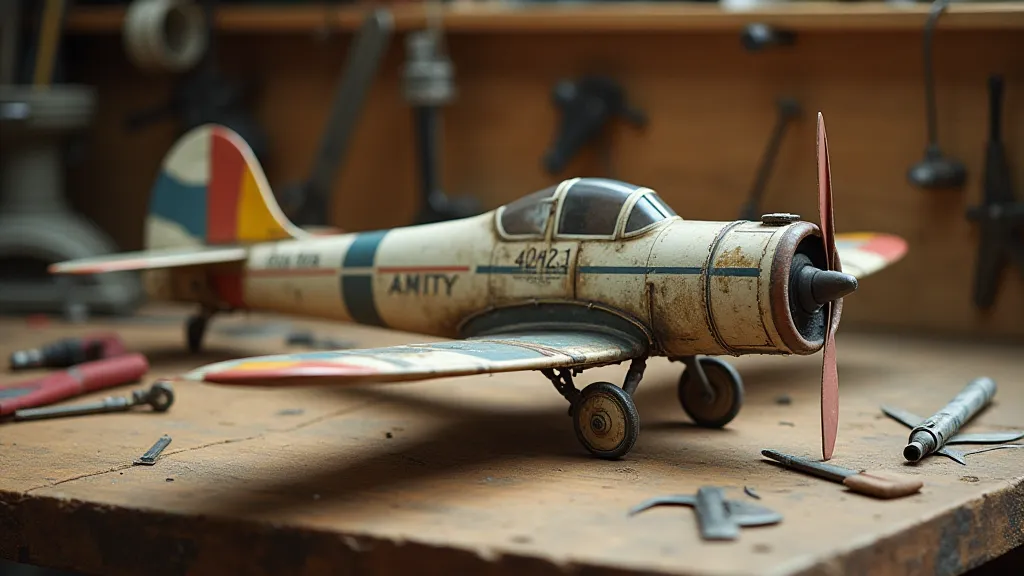 Rubber band powered airplane